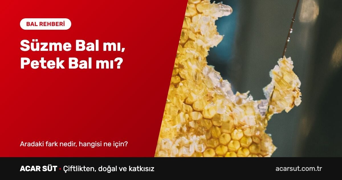 Süzme Bal ile Petek Bal Arasındaki Fark Nedir?